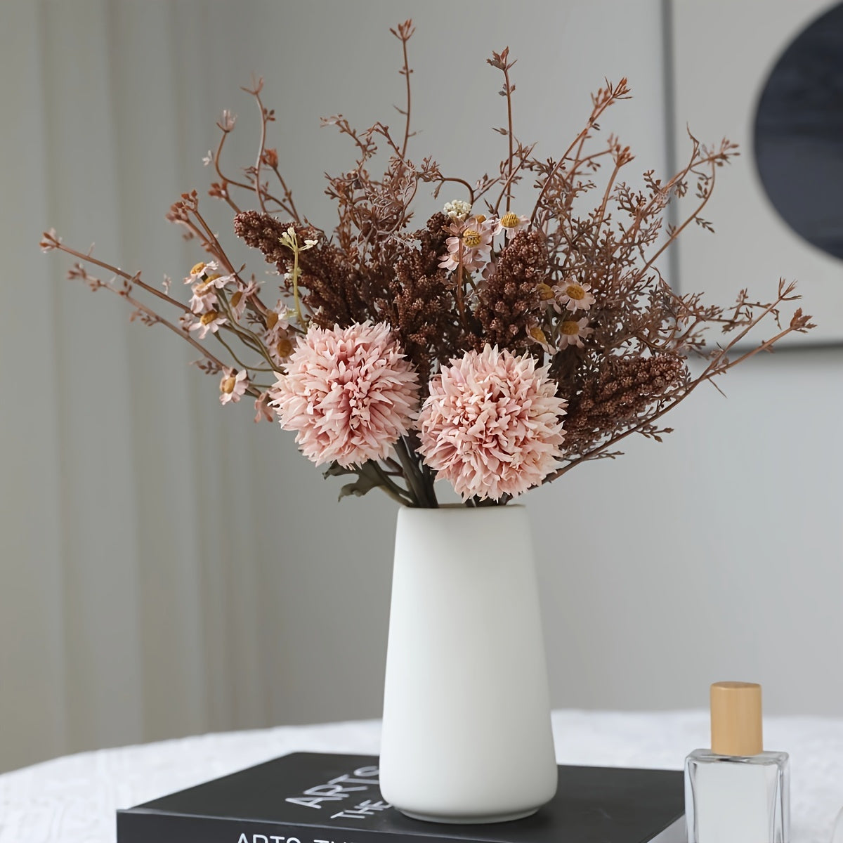 1pc Elegant Artificial Chrysanthemum Bouquet - Perfect for Home & Office Decor, Vase Centerpieces, Engagements & Weddings