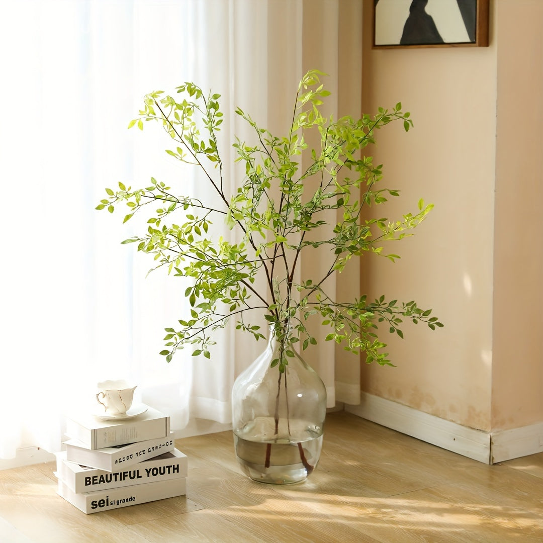 2pcs Classic Style Artificial Nandina Domestica Branches, Plastic Floral Swags, Versatile Faux Greenery Stems for Vase Arrangements, with Home Decor for Wedding, Thanksgiving, Mother&