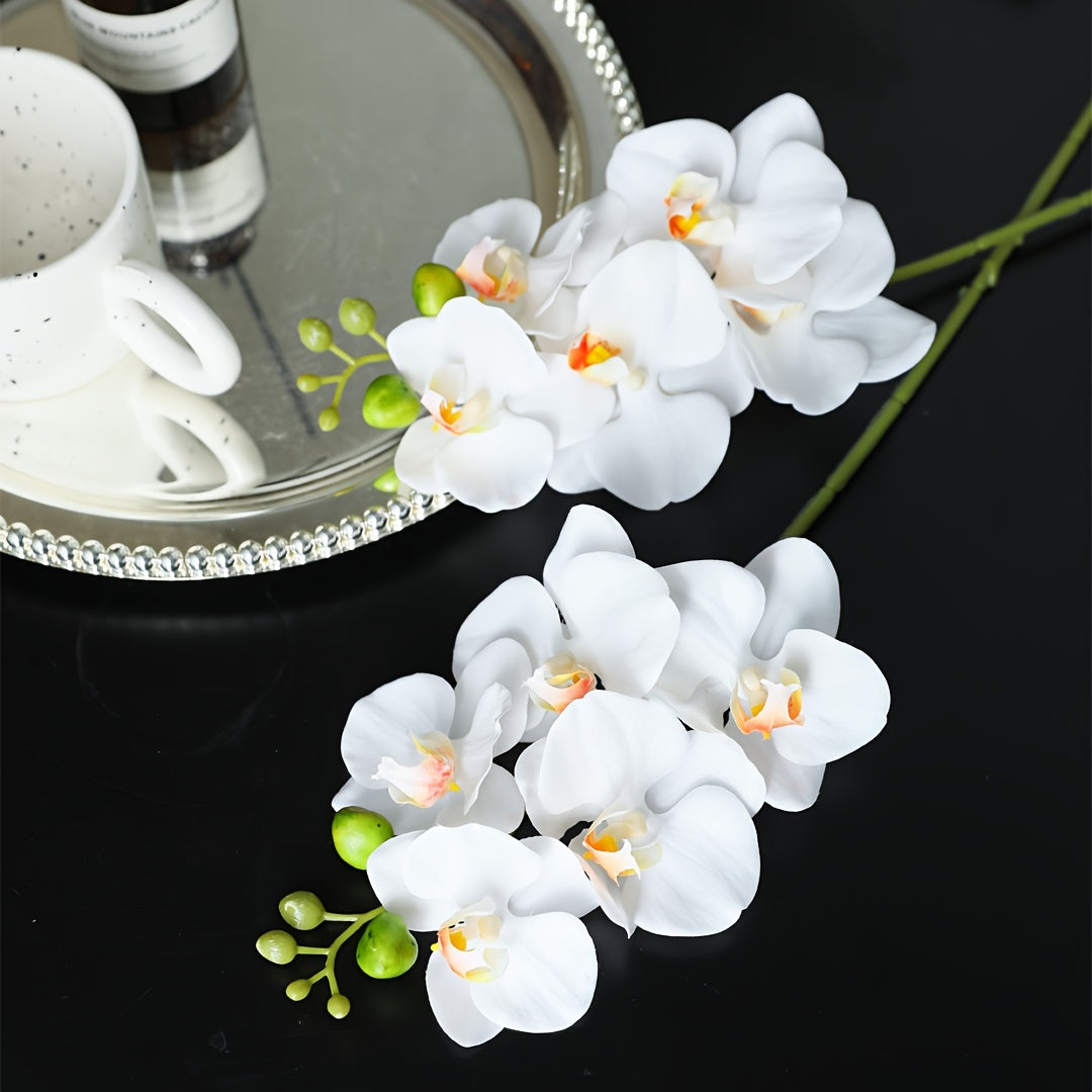 3pcs DIY Silk Phalaenopsis Orchid Set - Versatile Faux Floral Decor for Home, Office, and Holiday Celebrations