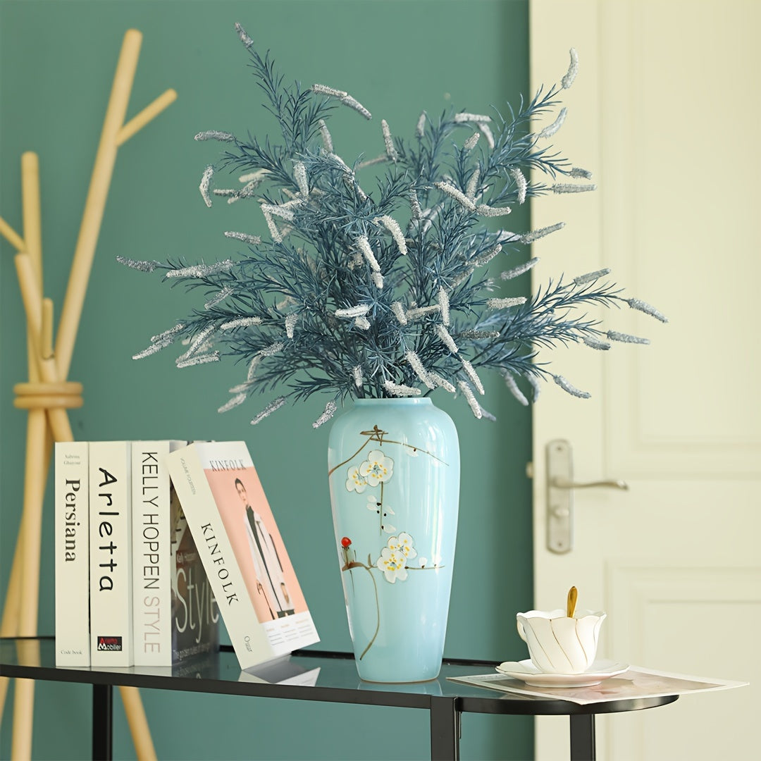 1pc Artificial Sage Plant, Faux Plant Branch, Suitable For Wedding Party Home Decor