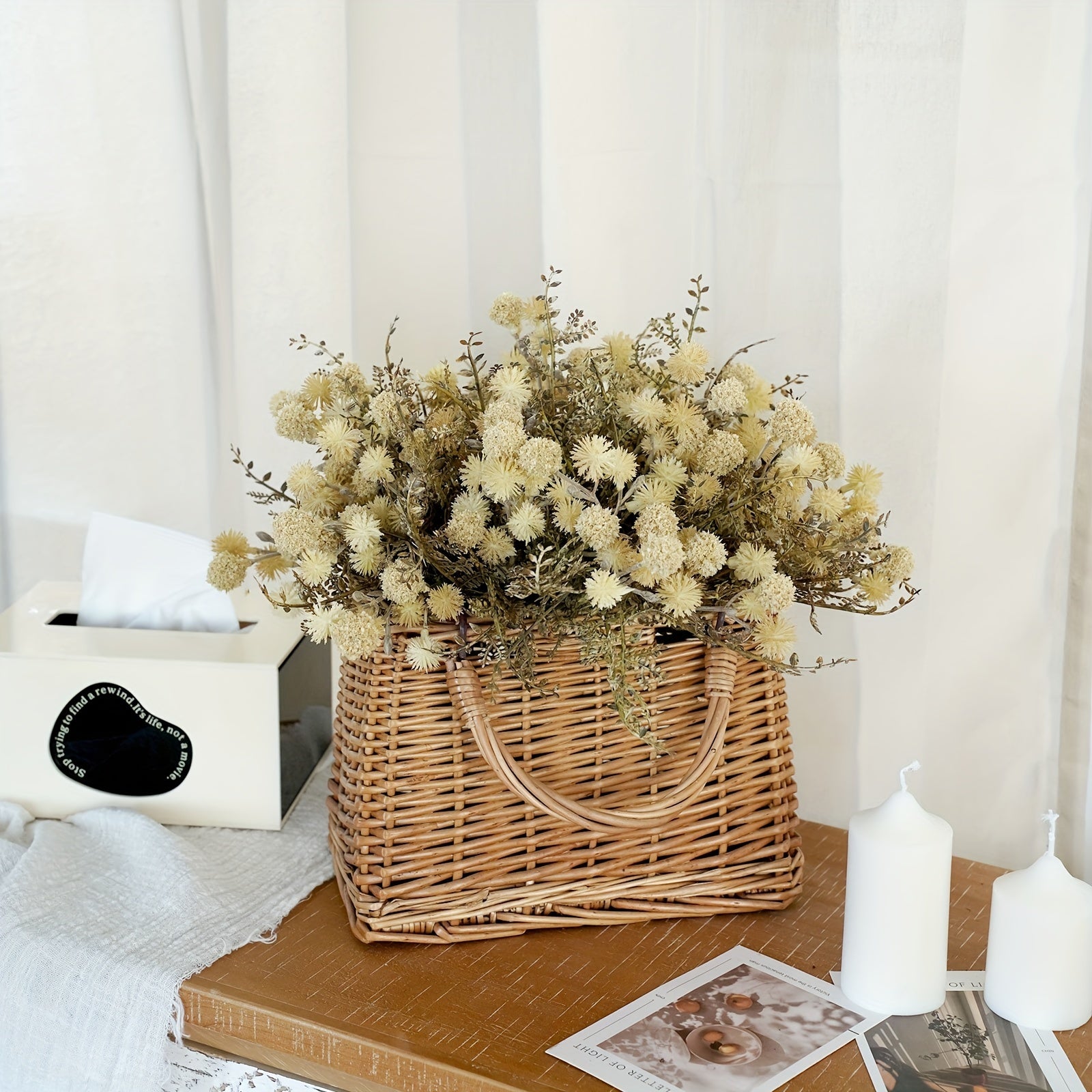 Classic Style Artificial Dandelion Flower Swags, 5 Bunches High-Quality Plastic Floral Decor - Versatile Centerpieces for Wedding, Bridal, Engagement, Birthday, Anniversary - Fits Autumn Halloween, Winter Christmas, Easter, Thanksgiving, Father&