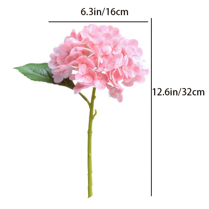 4pcs, 12in, Artificial Hand-felt Fabric Hydrangea, 3D Hand-felt Large Hydrangea, Suitable for Outdoor Wedding Office Family Gathering Living Room Table Decoration