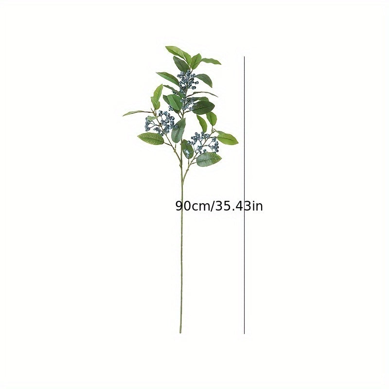 2pcs Bohemian Style Artificial Berries & Leaves - Perfect for DIY Christmas, Halloween, Mother&