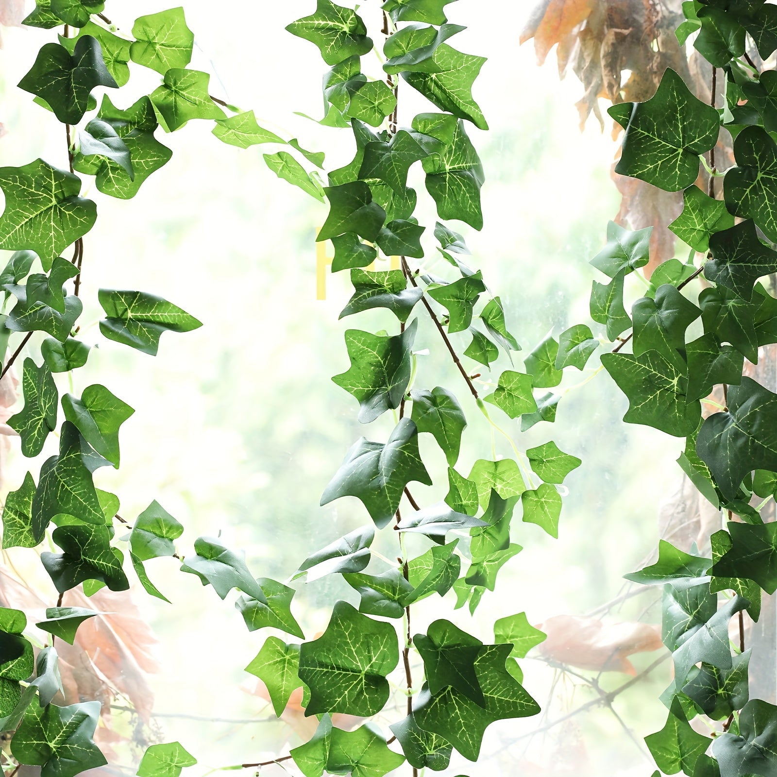 3/5 Pack 70.9ft Artificial Ivy, Faux Greenery for Bedroom, Wedding Decor, Indoor/Outdoor Wall Hanging, Plastic Leafy Vines, No Power Required, Battery-Free