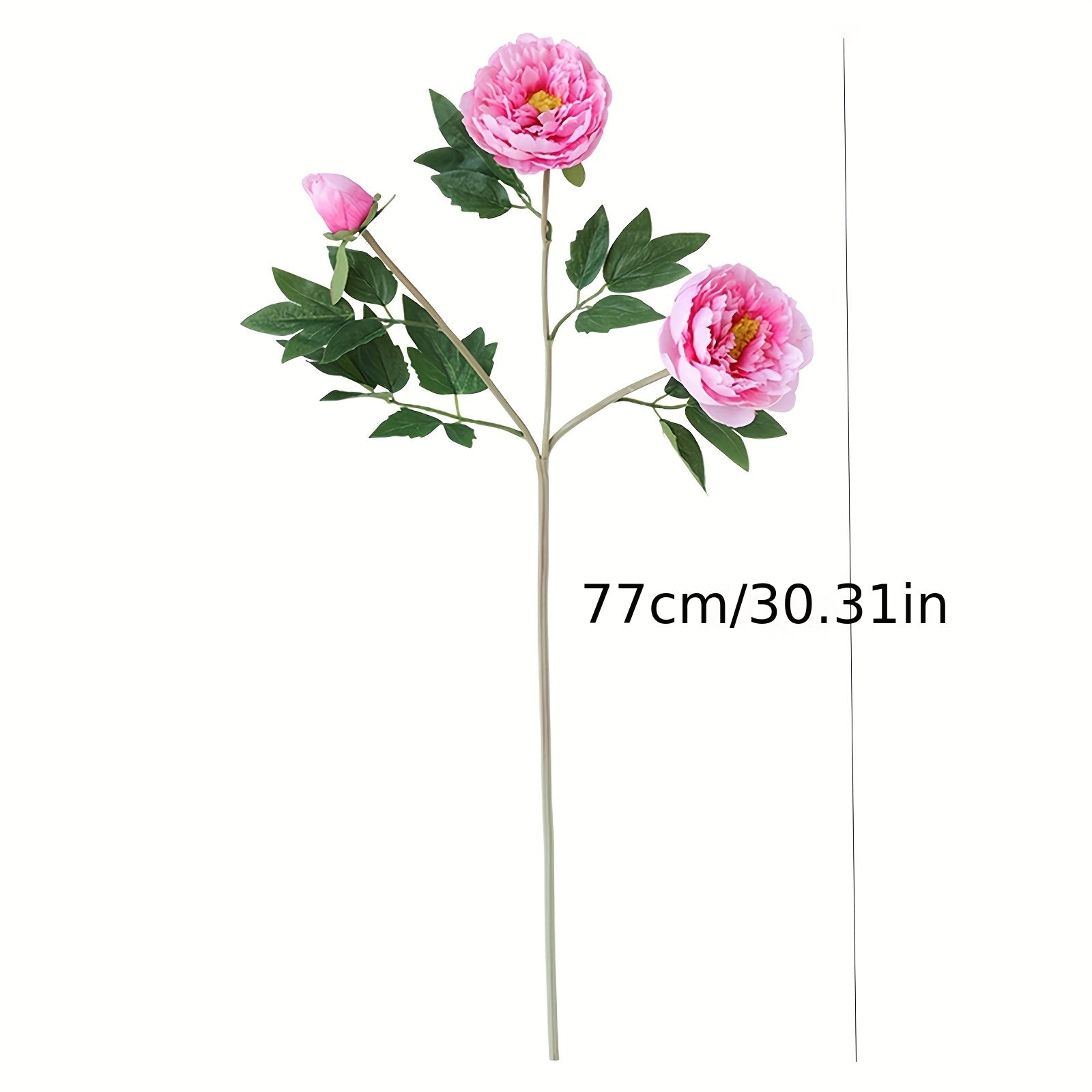 2/5 Bundles Lifelike Artificial Peony Silk Flowers, Spring Faux Peonies for Wedding, Party, Home Decor, Living Room, Office, Seasonal Decoration - Plastic, Reunion, Tabletop, No Container, Electricity-Free