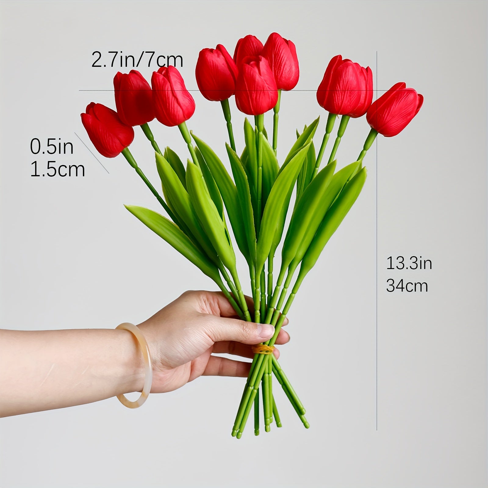 10/20pcs Realistic PU Tulips