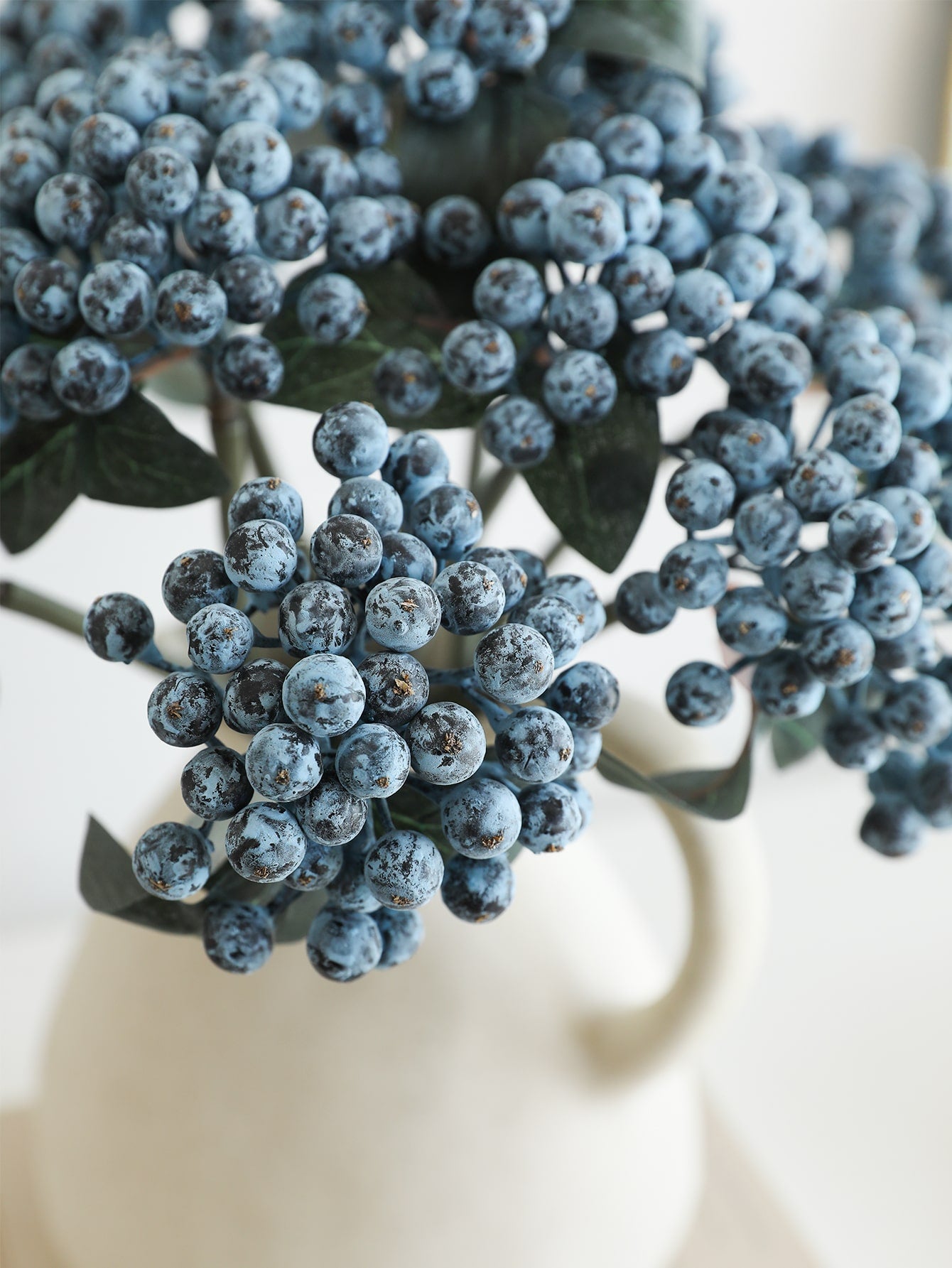 1pc/3pcs/6pcs Artificial Berry Branches, Lifelike Fake Blueberry Fruit, Simulated Berry Stems, Suitable For Wedding Decor, Home Party, Holiday, Vase Filler, Wreath DIY, Christmas, Thanksgiving Farmhouse Decor