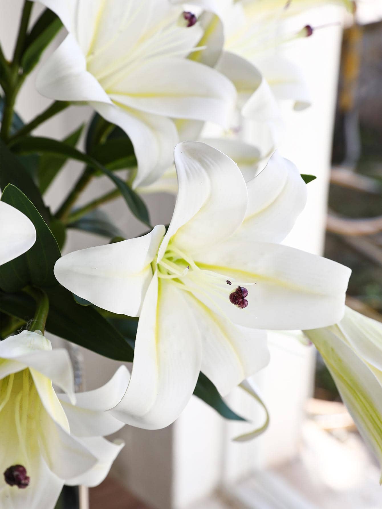 1pc/3pcs/6pcs Artificial Lily Flower, 28.4in/72cm Silk Fake Flower For Home Decor, Office, Party, Wedding, Spring, Mother&