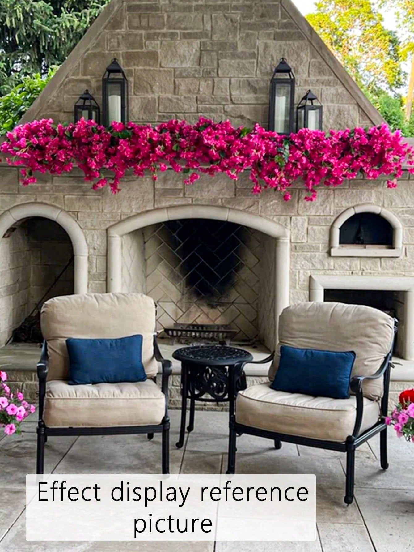 1pc/3pcs/6pcs, 30in/76cm, Artificial Flower, Fake Plant, Single Branch Bouganvillea, Artificial Bouganvillea Branch, Artificial Bougainvillea Flower, Artificial Flower Stem Plant Branch, Suitable For Outdoor Wall Decor, Balcony Decor, Party Wedding Center