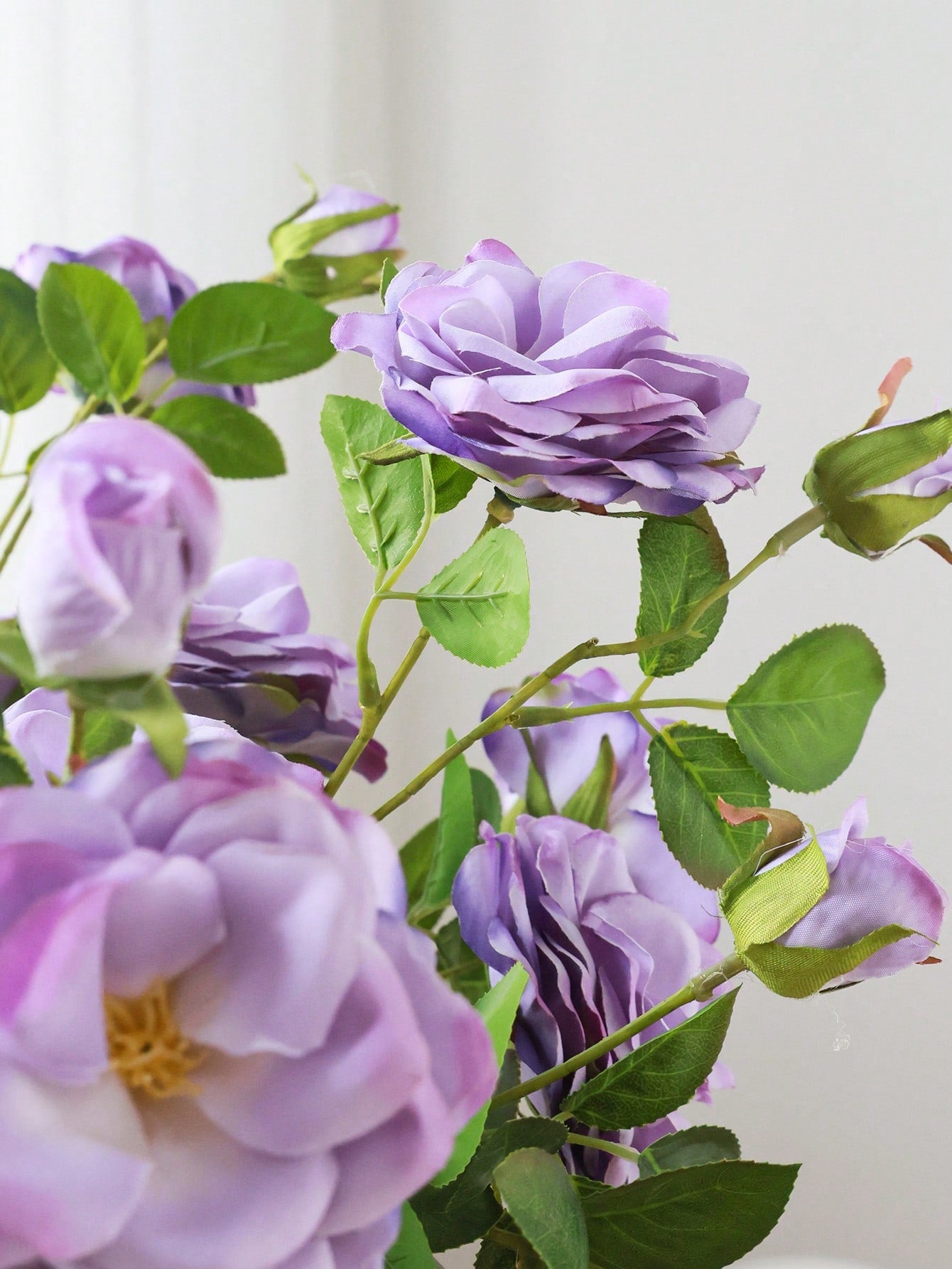 1pc, 74cm/29.2in, 1 Stem 6 Heads Rose Flower Bouquet, Suitable For Home Vase Decoration, Living Room Decoration, Wedding Arrangement, Garden Decoration, Valentine&