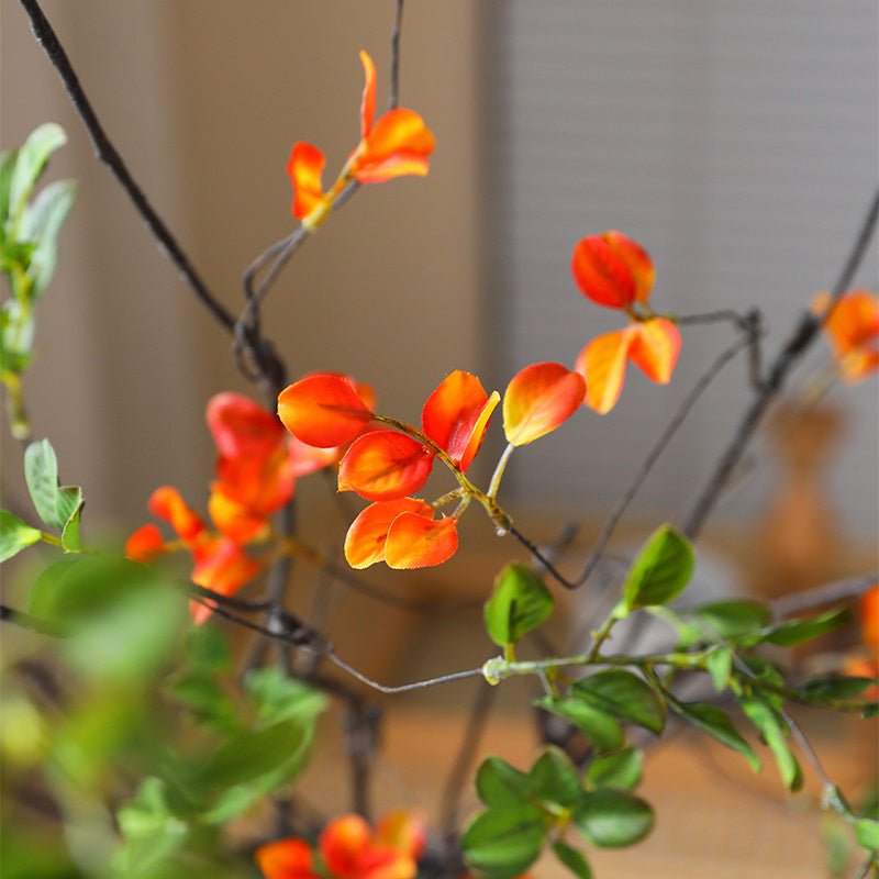 3pcs Glam Style Artificial Fall Plant Stems, 38in Plastic Branches for Vase Decoration, Thanksgiving Table Centerpieces, Christmas Halloween Garden Party Garland Decor