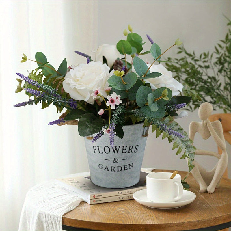 Charming 8in Potted Rose Plant - Perfect for Home, Office & Desk Decor | Ideal for Weddings, Engagements & Holidays