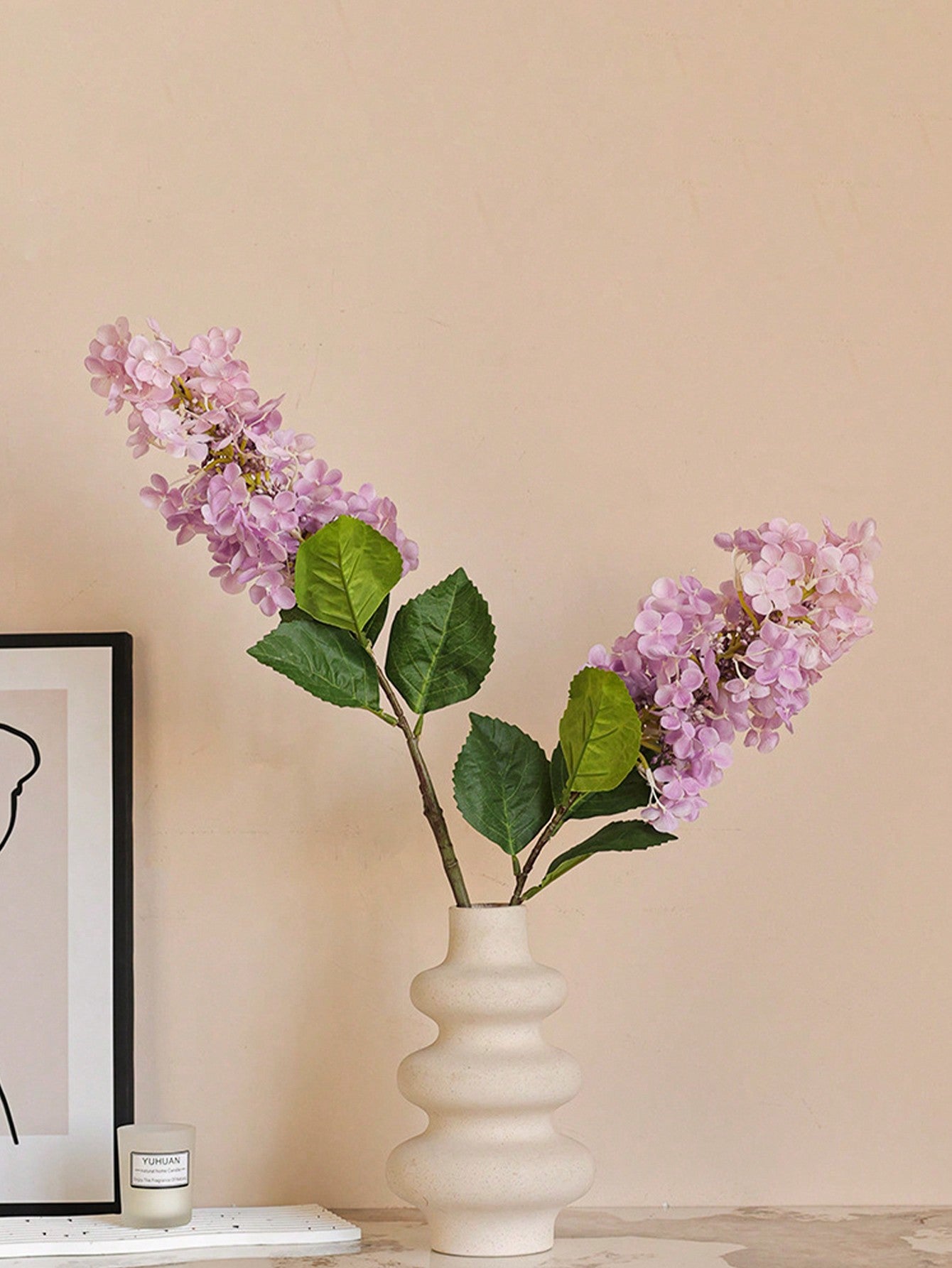 2pcs, 28.7in/73cm, Artificial Hydrangea Flowers, Silk Hydrangea Floral Stems, Suitable For Home Decor, Wedding Center Pieces, Garden Party, Vases, Dining Room, Bedroom, Holidays, Birthdays, Mother&