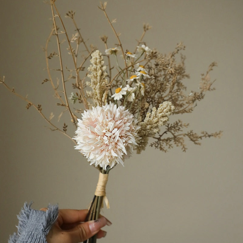 1pc Elegant Artificial Chrysanthemum Bouquet - Perfect for Home & Office Decor, Vase Centerpieces, Engagements & Weddings
