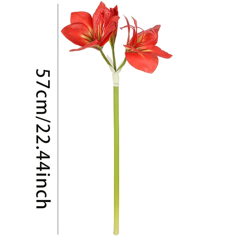 2pcs Lifelike Artificial Orchids - 24.5" Faux Clivia Flowers for Home, Office & Wedding Decor | Perfect for Thanksgiving, Christmas, Easter, Mother&