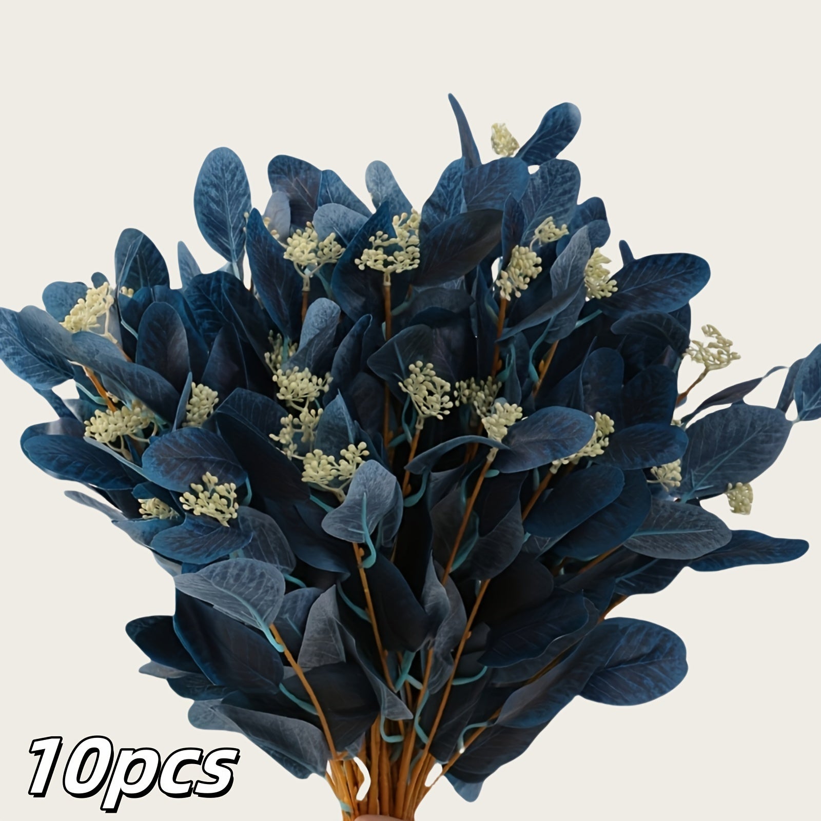 10pcs Pink Artificial Eucalyptus Stems - 20" Faux Greenery with Leaves & Berries for Weddings, Parties, and Home Decor - Perfect for Bouquets, Flower Arrangements, and Holiday Decorations