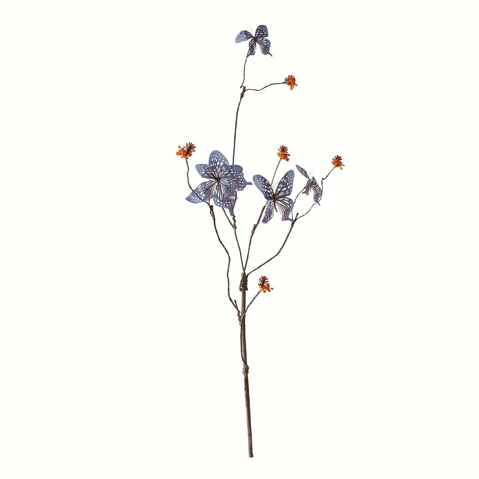 1pc Lifelike Butterfly Flower Arrangement - 5 Blooms, Perfect for DIY Home Decor & Gifts for Weddings, Valentine&
