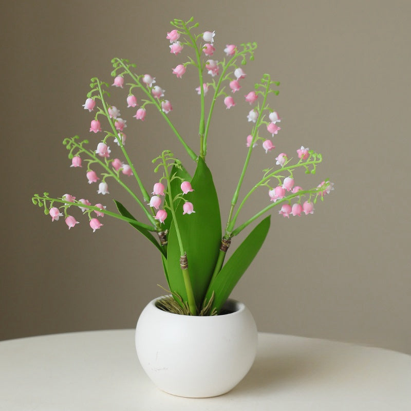 Elegant 11.8" Artificial Lily of the Valley Potted Plant - Perfect for Home, Garden, Wedding & Party Decor | Ideal Spring Centerpiece & Outdoor Patio Accent