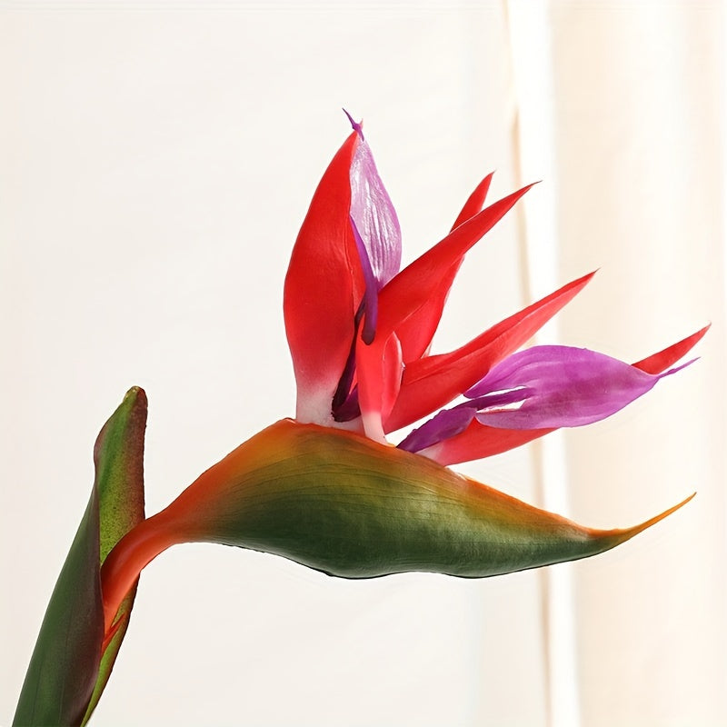 1pc Boho Style Artificial Bird of Paradise Flowers, Plastic Floral Swags, for Home Office Wedding Centerpiece, Spring Autumn Table Decor, Halloween Thanksgiving Christmas Easter Holiday Decorations