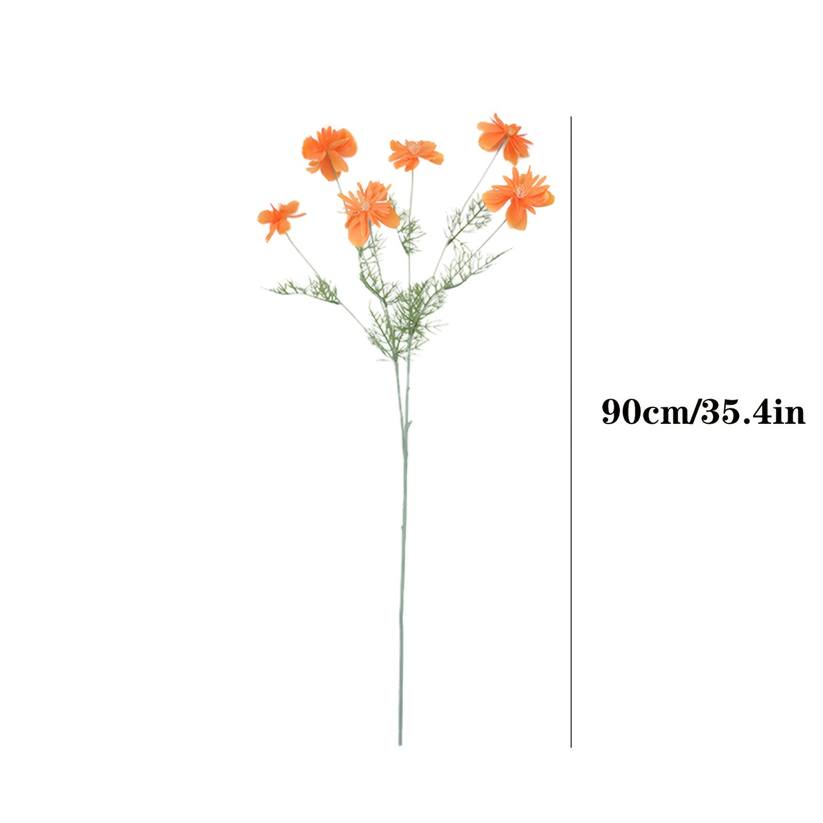 1pc MOHUAGE Classic Style 6-Head Flocked Cosmos Artificial Flowers, Versatile Plastic Floral Arrangement, with Suitable for Spring, Christmas, Halloween, Easter, Hanukkah, Thanksgiving, Valentine&