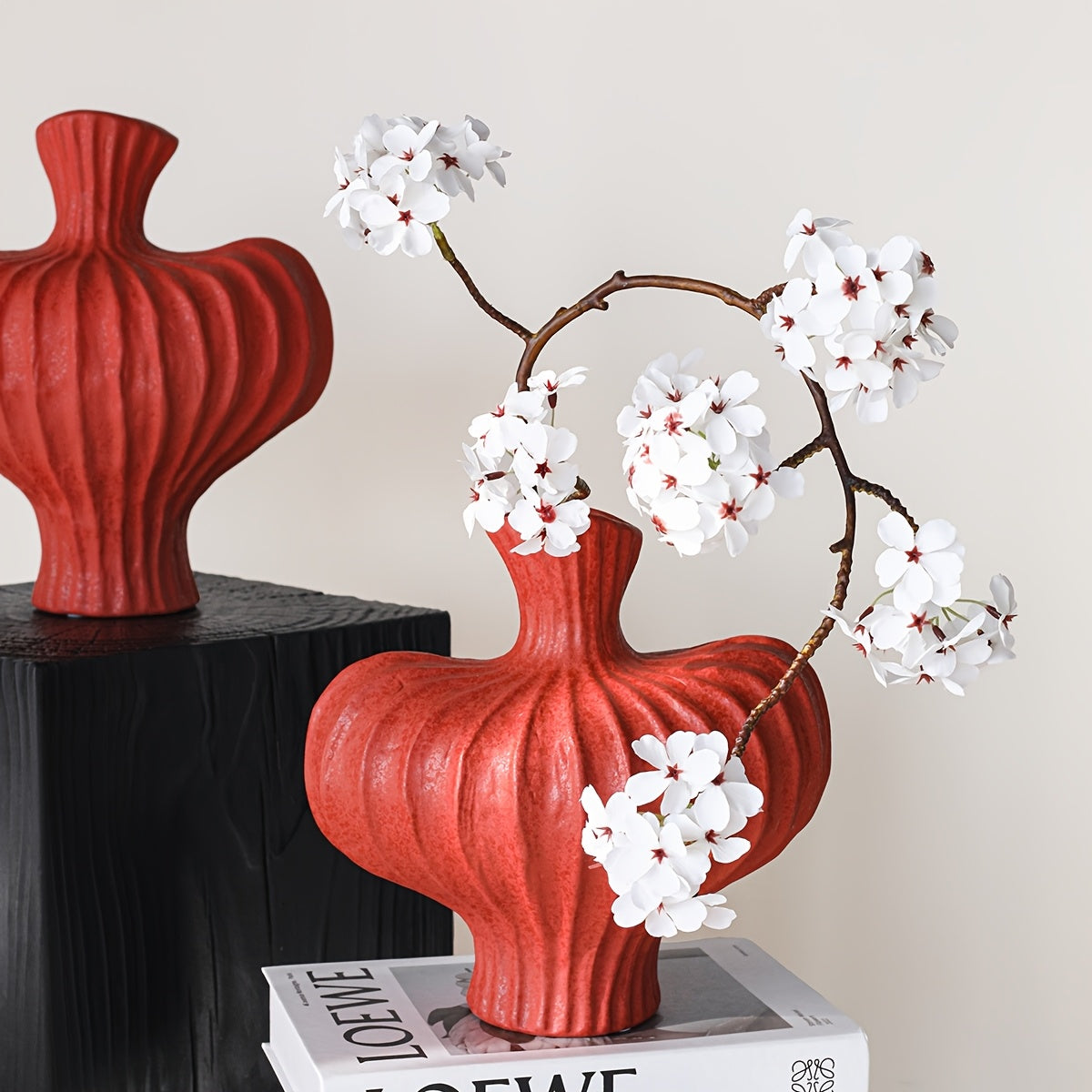 2pcs Pink Silk Cherry Blossom Flowers - Faux Peach Bouquet for DIY Home, Garden, Wedding & Party Decor