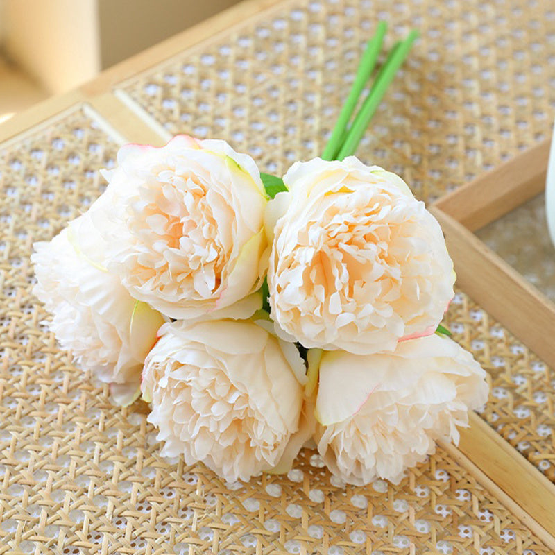 1pc Glam Style Artificial Peony Flowers, 13in Plastic Peonies for Wedding Arrangements, Bridal Bouquets, Centerpieces, Home Decor, Garden Courtyard, Spring and Summer Decorations, Suitable for Christmas, Thanksgiving, Valentine&