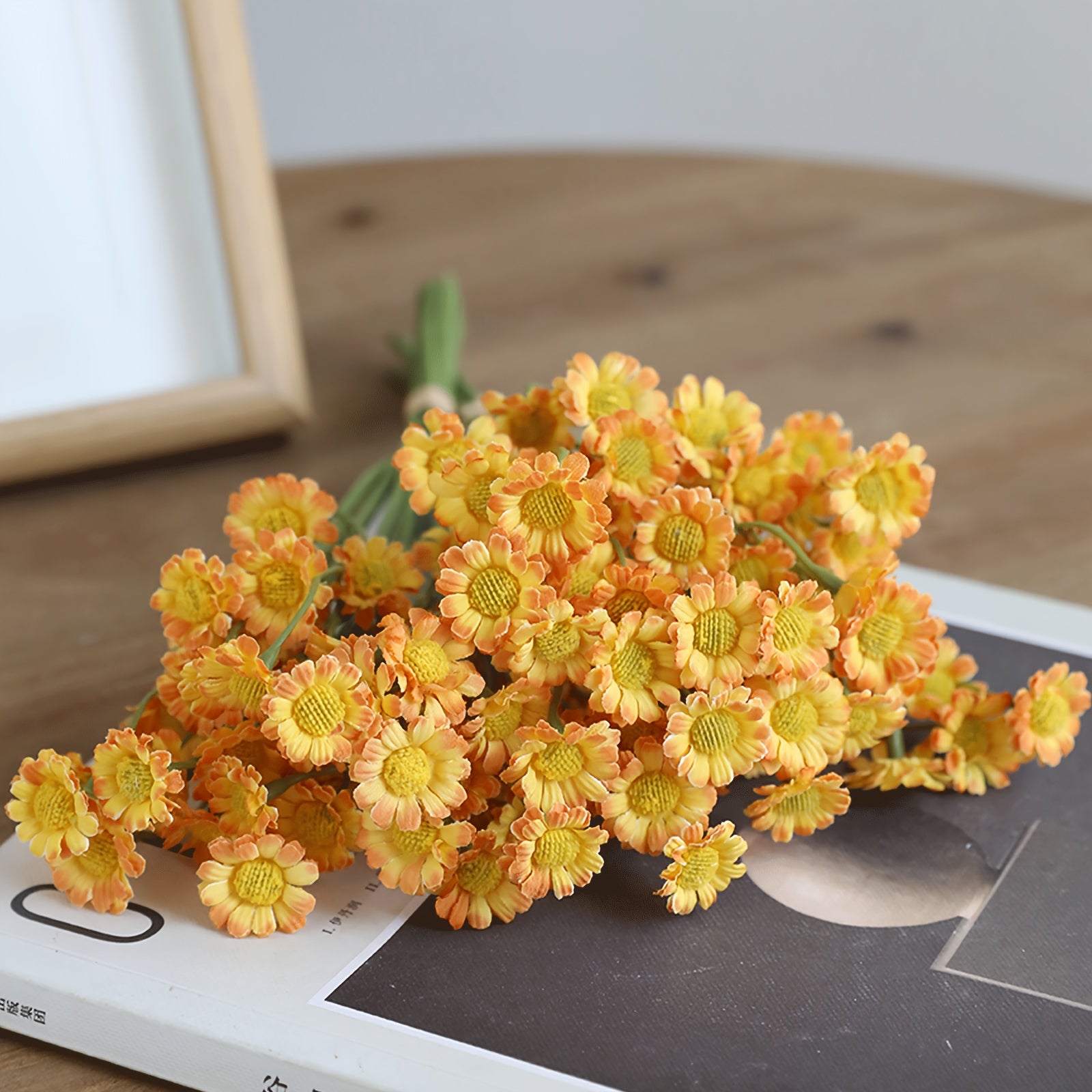12pcs Vibrant Artificial Daisy Bouquets - Perfect for Weddings, Birthdays & Holidays - Ideal for Home Decor, Cafes & Photo Props