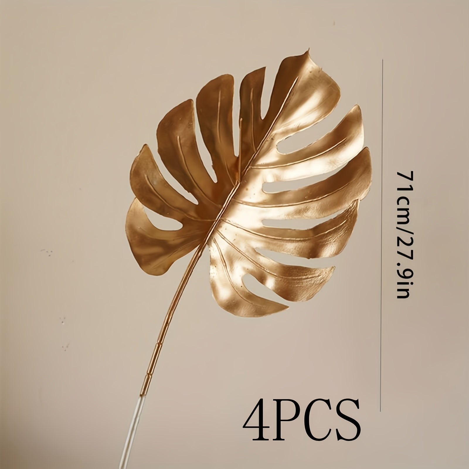 4/8pcs Golden Artificial Hydrangea Flowers, Plastic Faux Plant Stems for Vase, Home Garden Wedding Party Decor, All-Season Spring Tabletop Decoration, Ideal for Christmas, Halloween, Easter, Valentine&