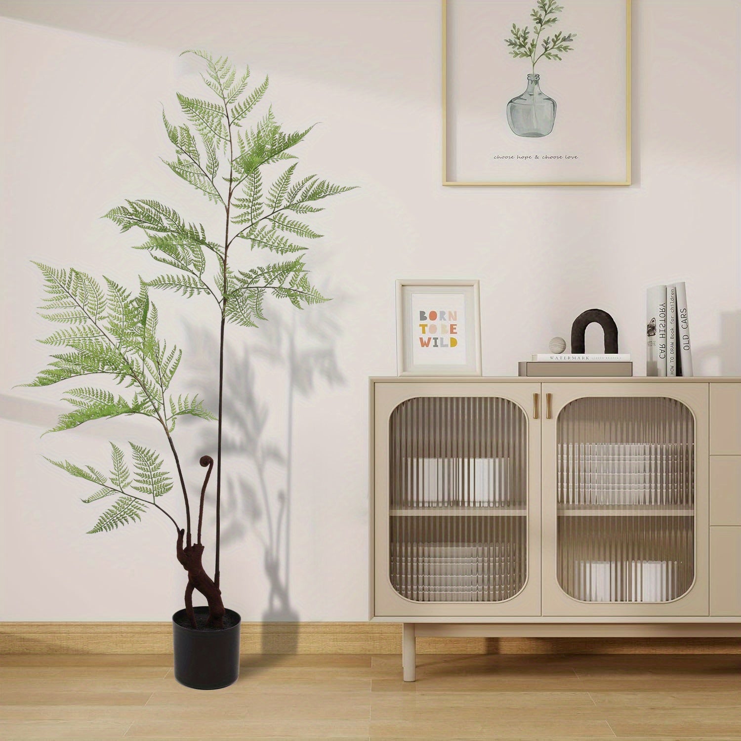 1pc, Artificial Fern Tree, Fake Ferns, 48In, Suitable for Home Office Decoration Indoor Fake Potted Trees, Spring And Summer Decorations, Christmas, Thanksgiving Fake Plants, Artificial Plants