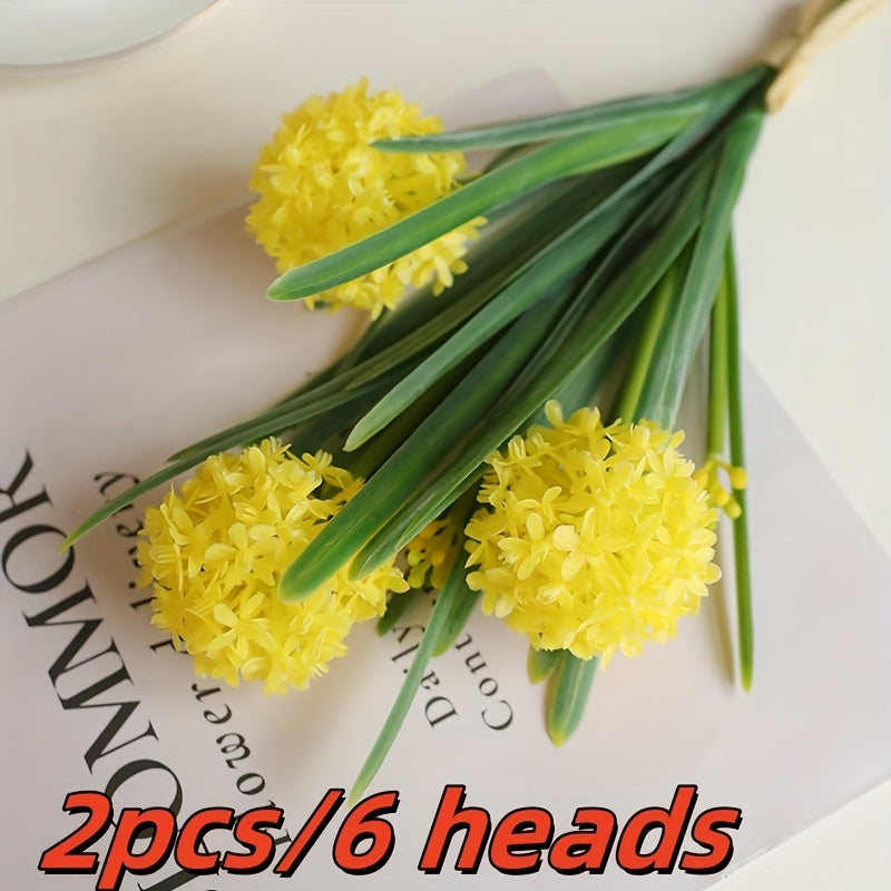 2pcs Artificial Dandelion & Hydrangea Bouquet - Ideal for Weddings, Home Decor & Holidays (Christmas, Halloween, Valentine&