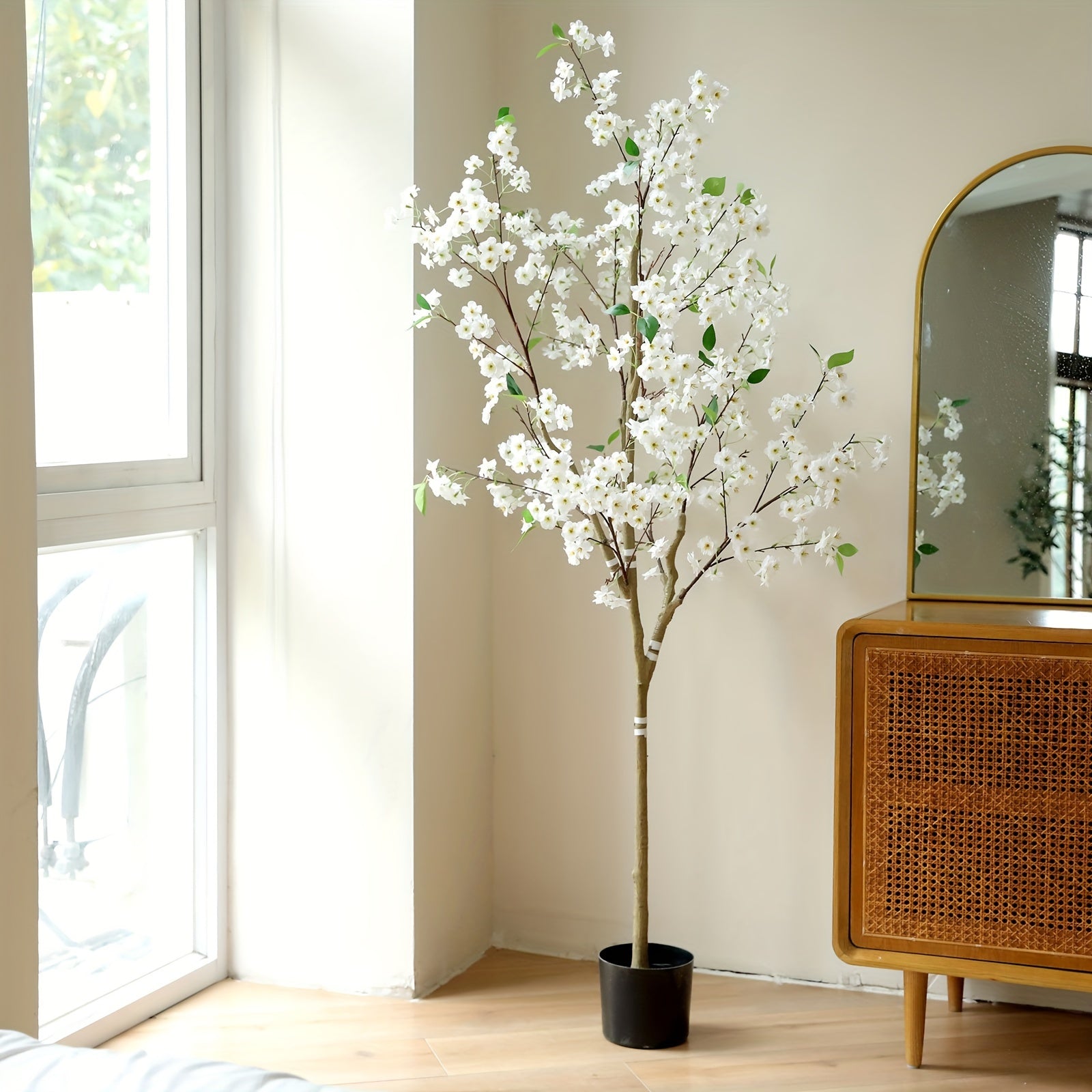 Stunning Artificial Cherry Blossom Tree - 59"/70.8" Tall, Includes Pot - Ideal for Home & Office Decor, Weddings, Engagements, Birthdays, and Seasonal Celebrations