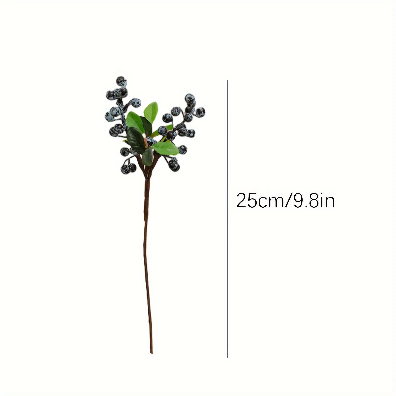 10pcs Red Fake Holly Berry Twig, Simulation Berry Flower for Photography Christmas Thanksgiving Home Wedding Decor