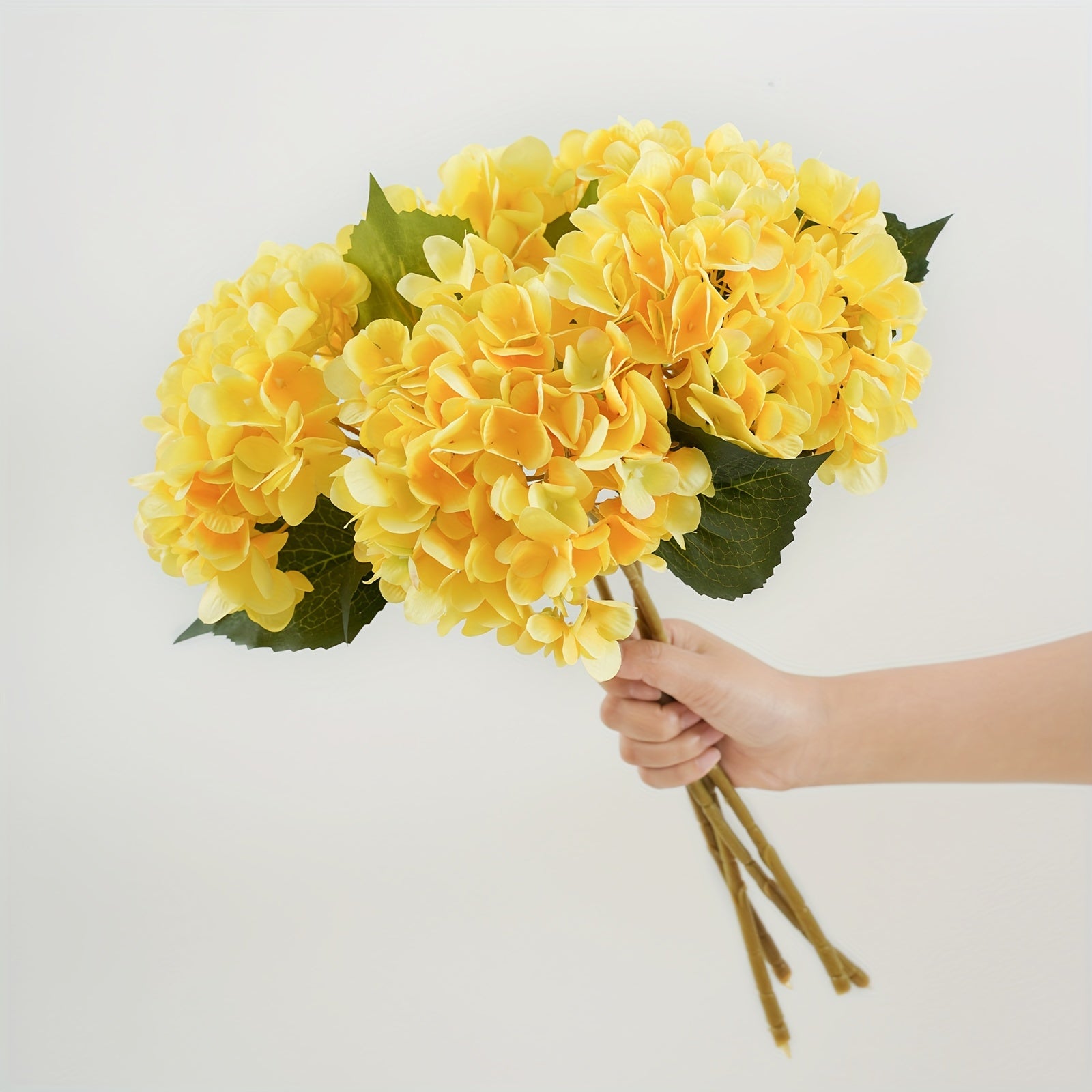 4pcs Artificial Hydrangea Flowers with Stems, Fake Flowers for Outdoor Weddings, Offices, Family Gatherings, Living Room, Table Decorations, Home Decoration