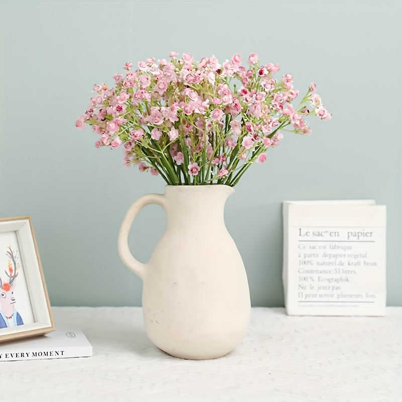 3pcs, Artificial Baby Butterfly Dance Full Of Breath Flowers, Real Touch Artificial Flowers, Home Room Office Decoration, Flower Arrangement Artificial Center, Outdoor Garden Patio Decoration High Quality Antioxidant Large Bouquet With Stems