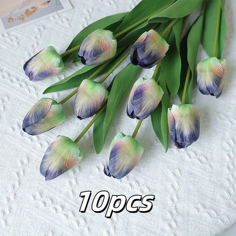 10pcs Lifelike Faux Tulips - Perfect for DIY, Wedding & Home Decor | Ideal Mother&