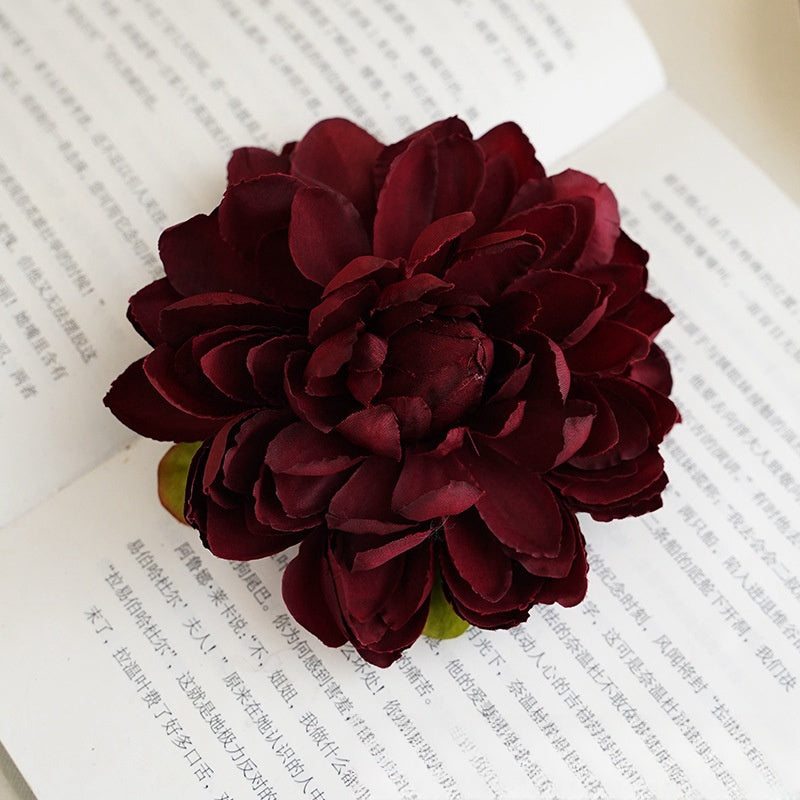 10pcs Artificial Dahlia Flowers, 5in/6in Simulated Flowers Fake Flowers Silk Flowers DIY Handmade Wreath Material Wedding Decoration Father&
