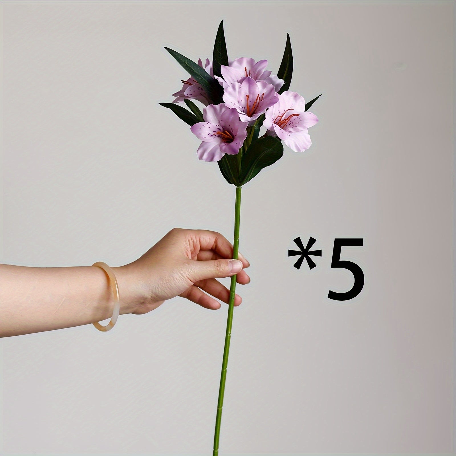 1/5pcs Artificial White Easter Lily Flowers, Fabric Fake Tiger Lily for Spring Wedding Table Centerpiece, Freestanding Home Decoration, No Vase, Ideal for Christmas, Father&