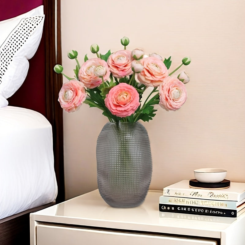 2pcs Boho Chic 3-Head for Lotus & Tea Rose Artificial Flowers - Perfect for Weddings, Home & Garden Decor, Photography Props | Ideal for Christmas, Valentine&