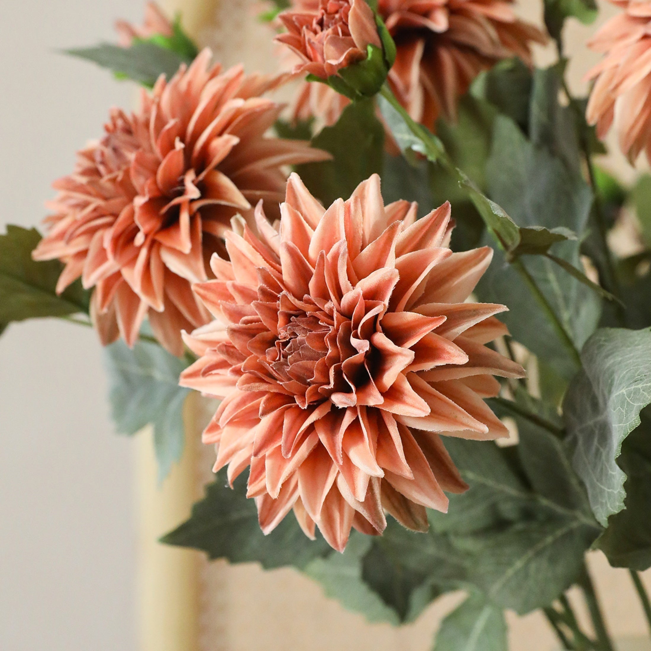 1pc, Artificial Dahlia Analog Flowers, Indoor Home Plastic Flowers, Wedding Decoration Flowers, Happy Autumn Thanksgiving Halloween Harvest Festival, Home Decoration, Aesthetic Room Decoration
