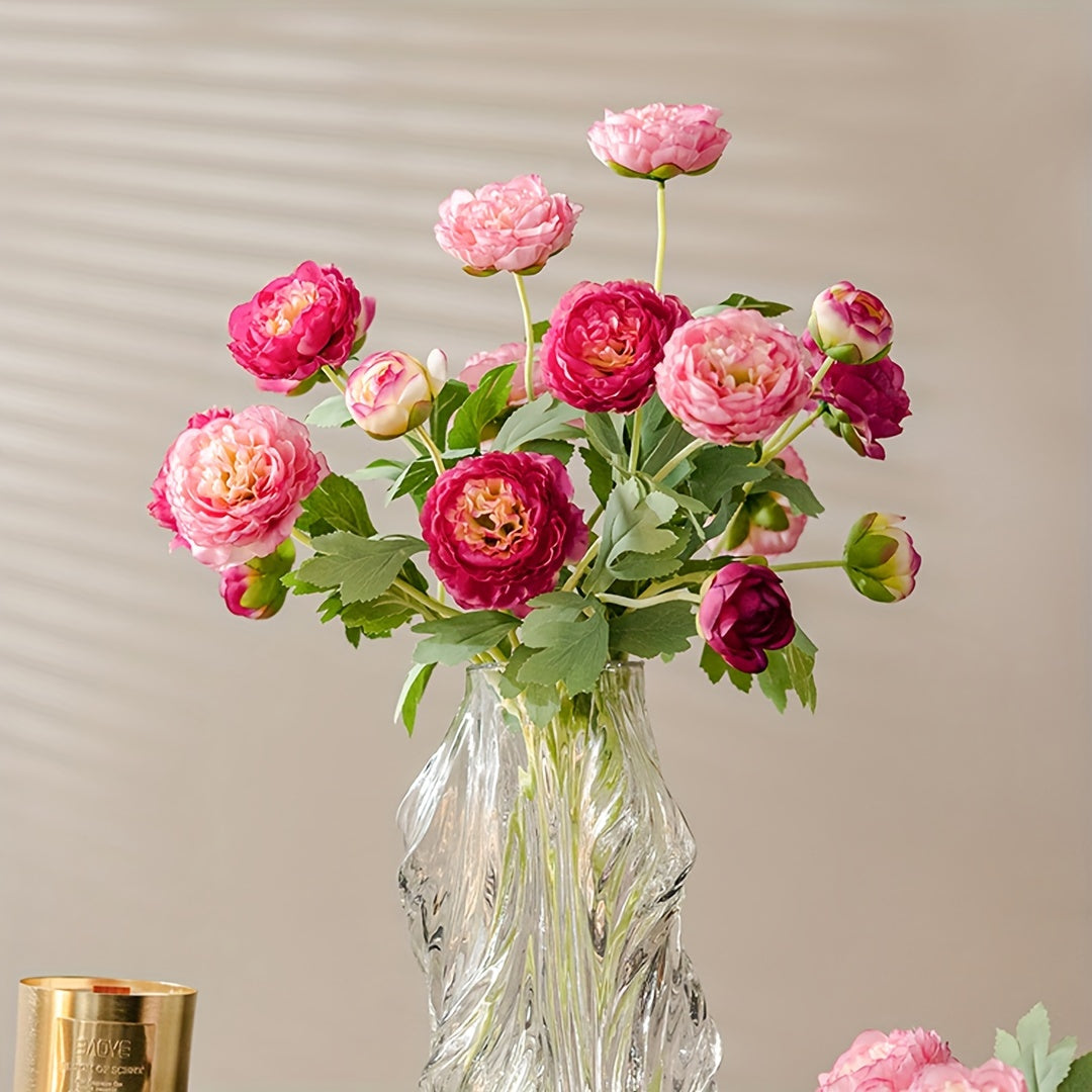 1pc, Artificial Flowers, Artificial Peonies, Decorate The Home, Beautify The Space, Create A Warm Atmosphere, 20.4in/52cm, Home Decoration, Room Decoration, Garden Decoration