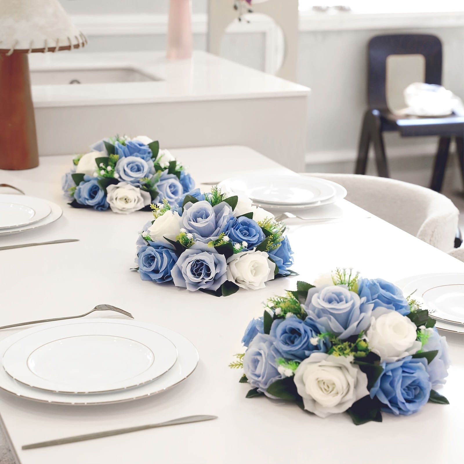 Elegant Artificial Rose Flower Ball - Perfect for Centerpieces, Weddings & Home Decor | Versatile Silk Roses for Parties, Valentine&