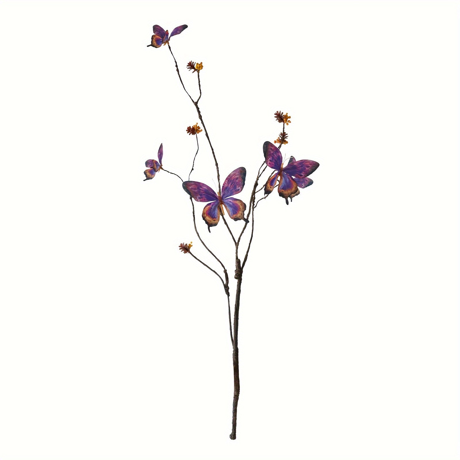 1pc Lifelike Butterfly Flower Arrangement - 5 Blooms, Perfect for DIY Home Decor & Gifts for Weddings, Valentine&