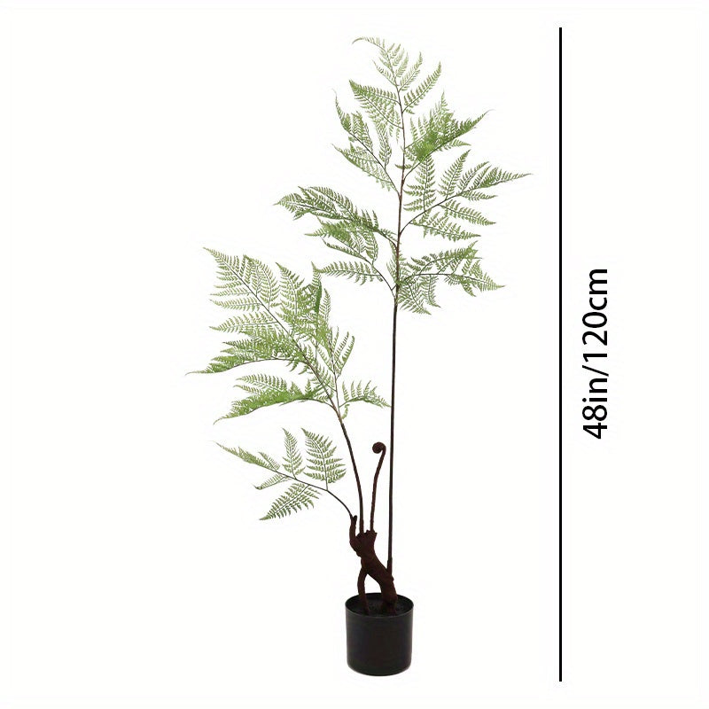 1pc, Artificial Fern Tree, Fake Ferns, 48In, Suitable for Home Office Decoration Indoor Fake Potted Trees, Spring And Summer Decorations, Christmas, Thanksgiving Fake Plants, Artificial Plants