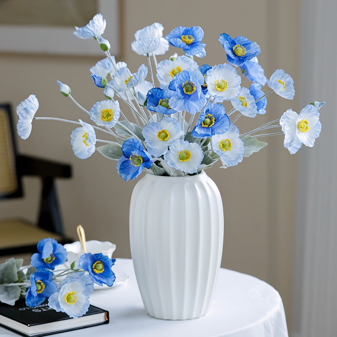 Elegant Artificial Poppy Bouquet - Perfect for Weddings, Home & Garden Decor, Valentine&