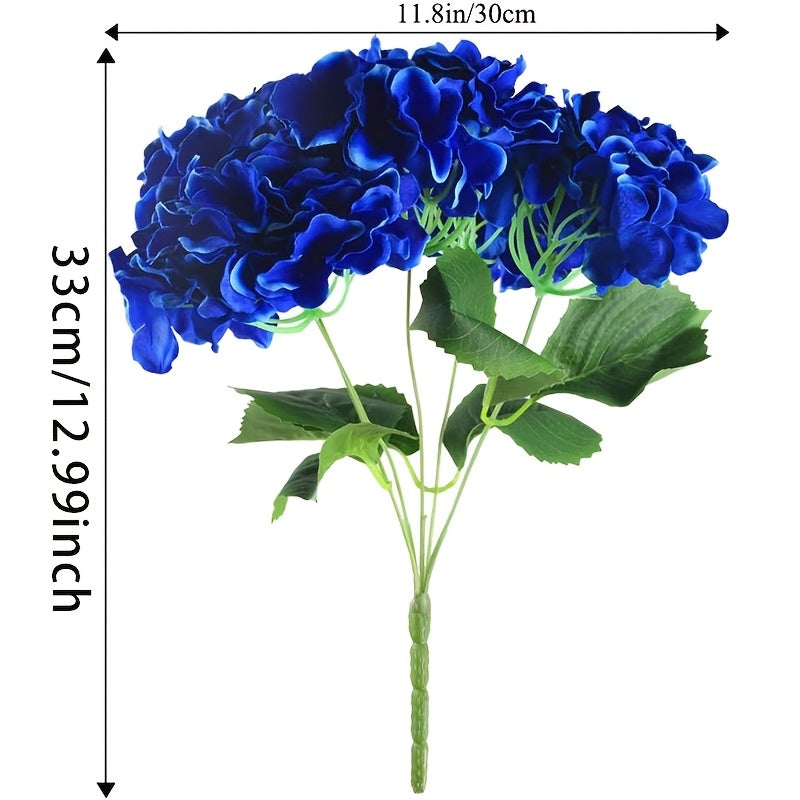 2 Bundles Artificial Hydrangea Silk Flowers Artificial Flowers 10 Heads Artificial Hydrangea Flowers Silk Flowers with Stems for Home Wedding Bouquet Table Centerpieces Party Decoration