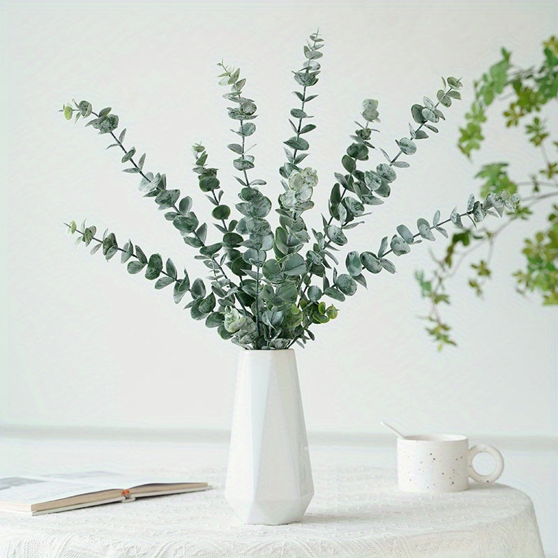 3pcs, Eucalyptus Stems, Eucalyptus Plant, 21.5In, for Vase Wedding Bouquet Home Christmas Thanksgiving Valentine&