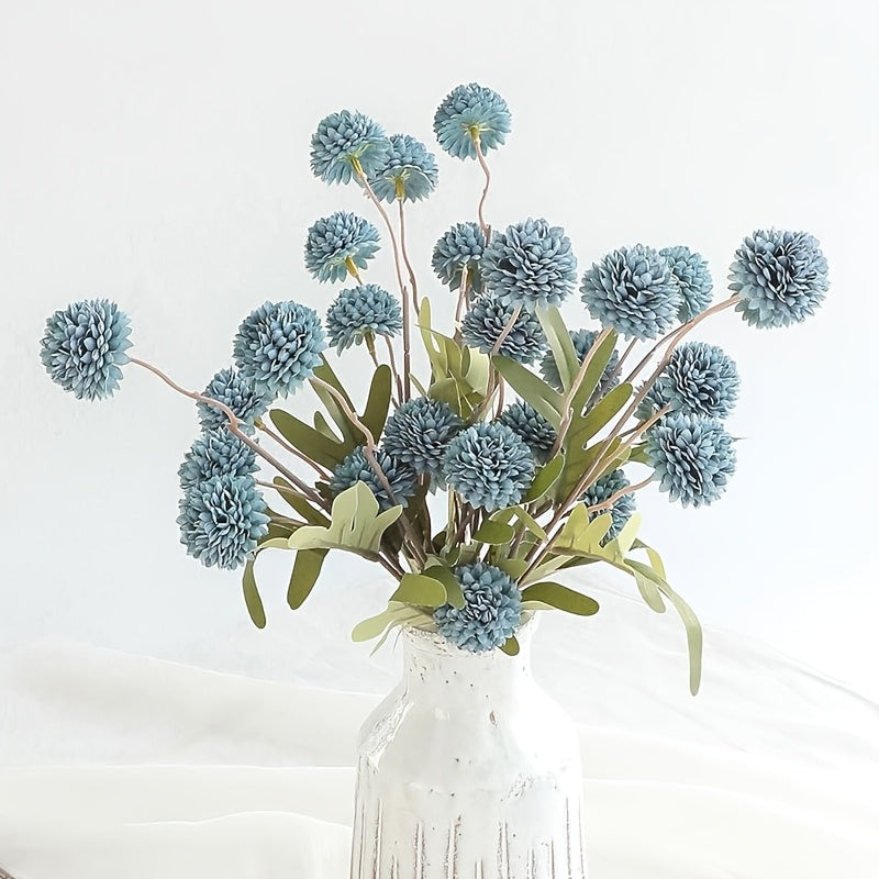 5pcs Set of Artificial Dandelion & Chrysanthemum Flowers - Perfect for Home, Garden, Weddings, Valentine&