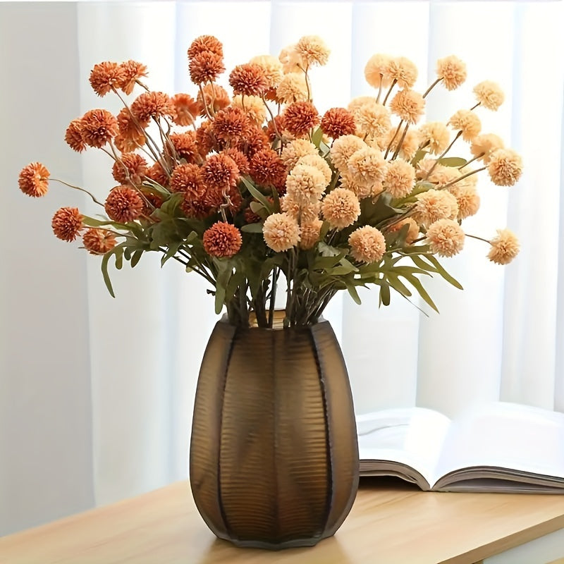 3pcs Boho Chic Artificial Chrysanthemum Flower Stems - Plastic Faux Floral Swags for Wedding, Christmas, Home Decor, Seasonal Harvest, Thanksgiving, Halloween, Valentine&
