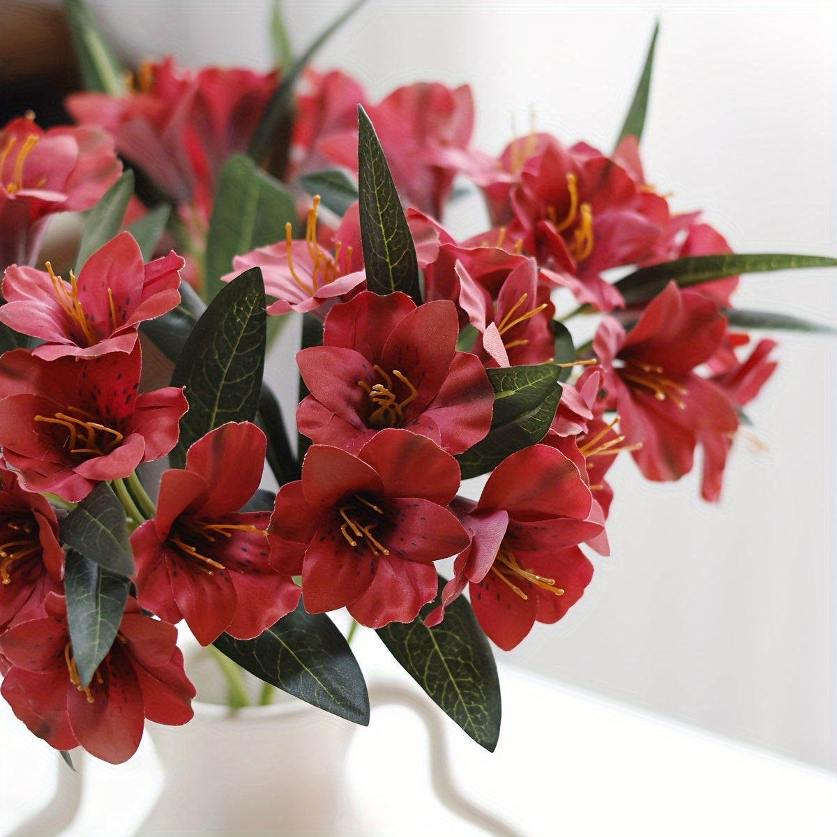 1pc French Country Style 6-Head Artificial Daffodil Lily - Perfect for Home Decor, Weddings, Engagements, Showers, Birthdays & Anniversaries
