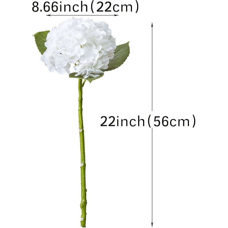 2pcs 22" Lifelike Artificial Hydrangea Flowers with Stems - Perfect for DIY Wedding Centerpieces, Bouquets & Home Decor, Fake Flowers, Floral Decor, Thanksgiving Occasion
